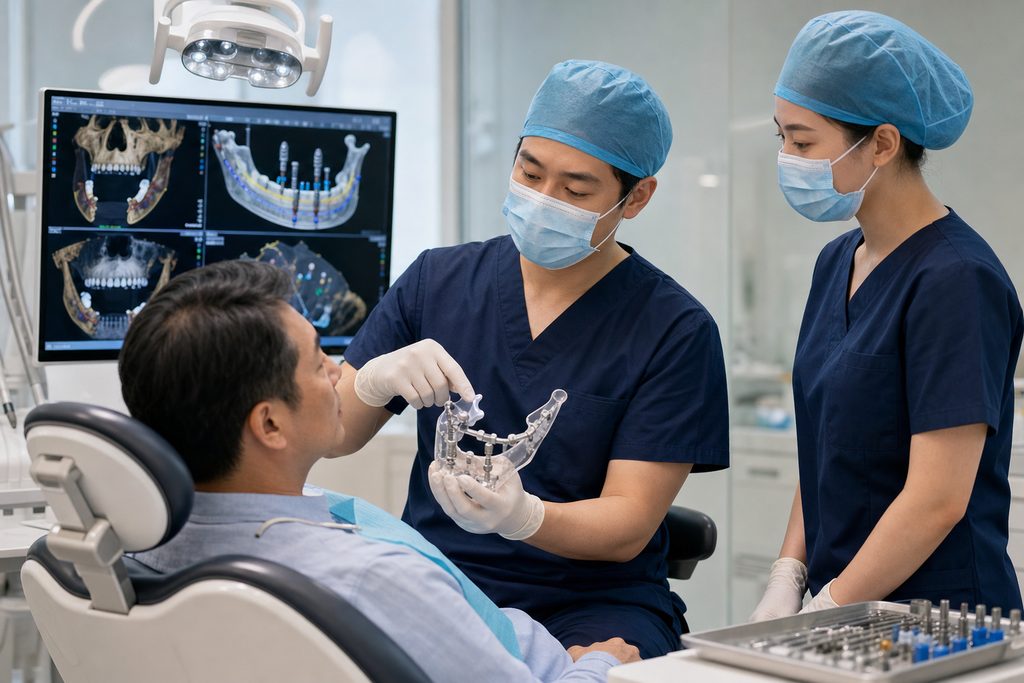3d printed dental implant cost China - medical illustration