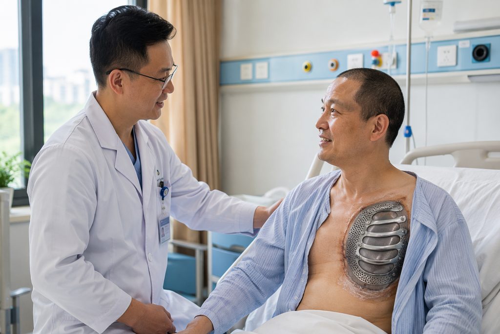 titanium rib cage implant cost China - medical illustration