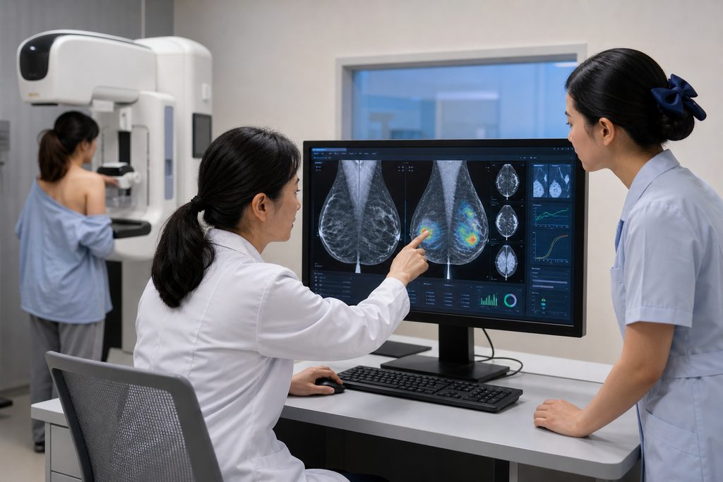 AI mammography China cost - medical illustration