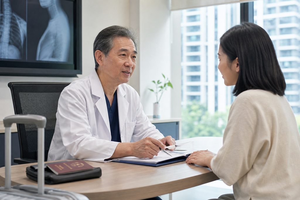 annual check up with same surgeon China - medical illustration
