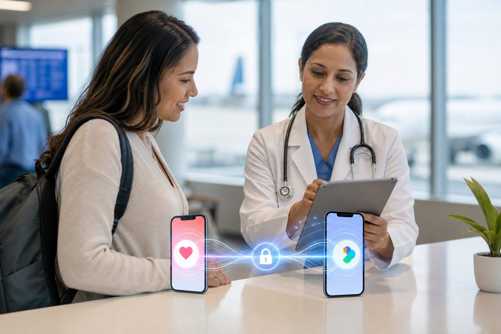 cross platform medical record sync servi - medical illustration