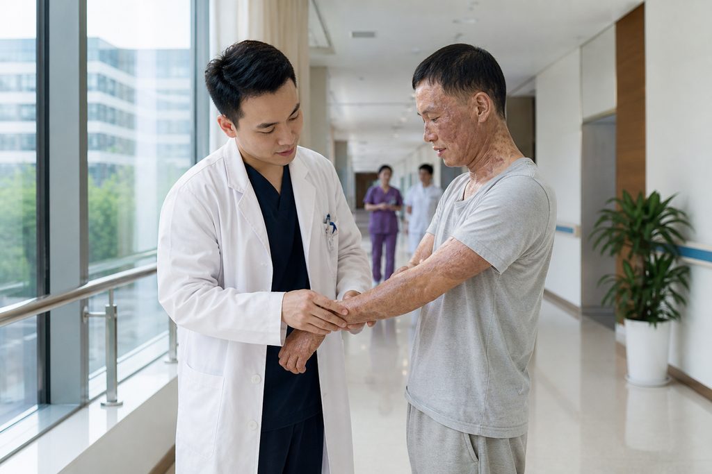 Beijing Jishuitan Hospital burn reconstr - medical illustration