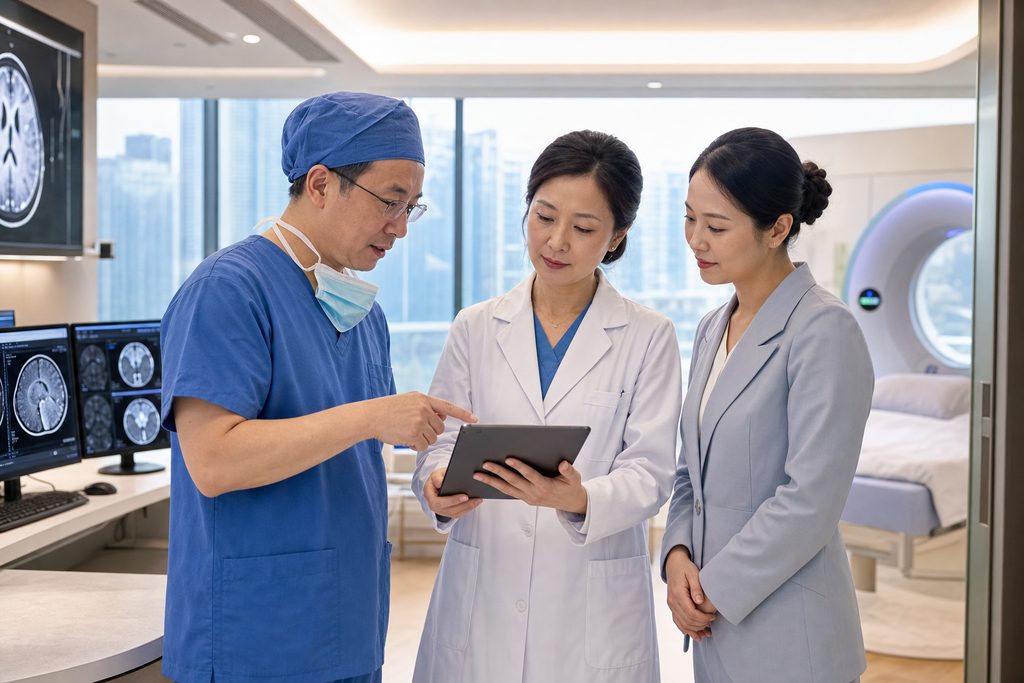 brain tumor surgery cost China - medical illustration