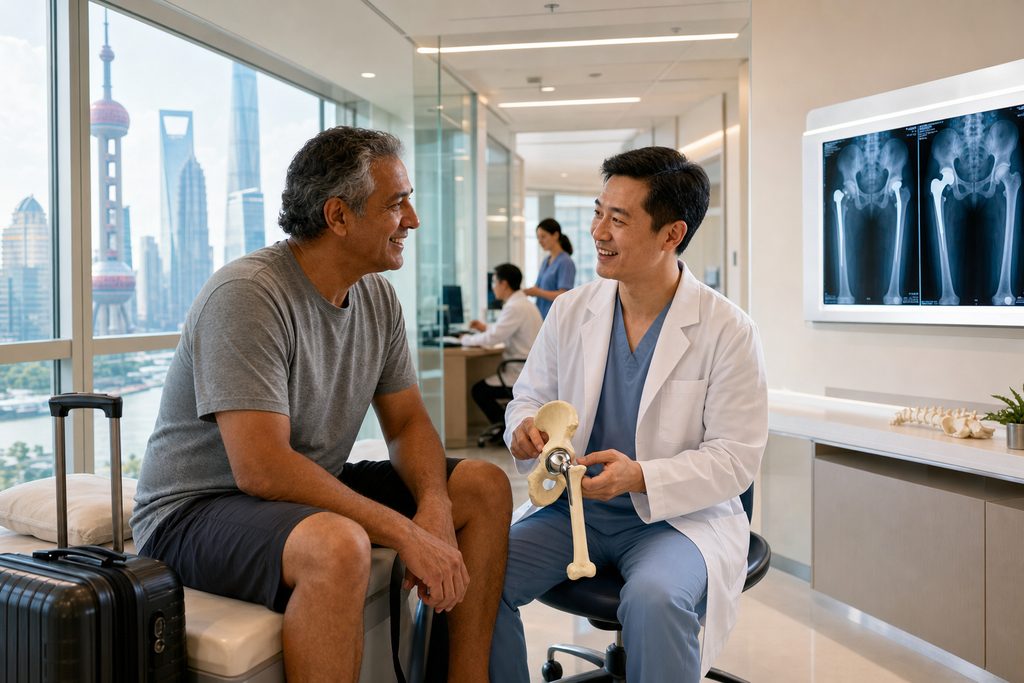 hip replacement cost Shanghai Sixth Peop - medical illustration