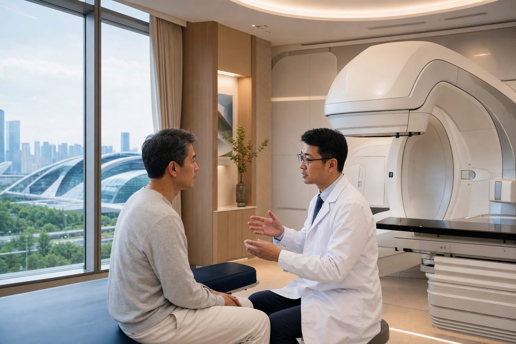 carbon ion therapy cost China sarcoma - medical illustration