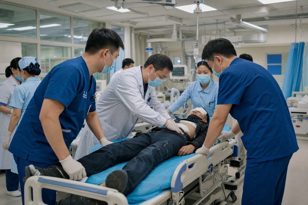 accident trauma surgery cost China - medical illustration