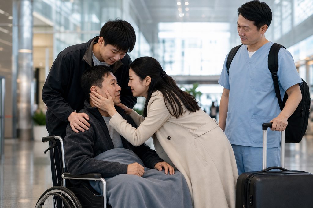 medical visa for family China emergency - medical illustration