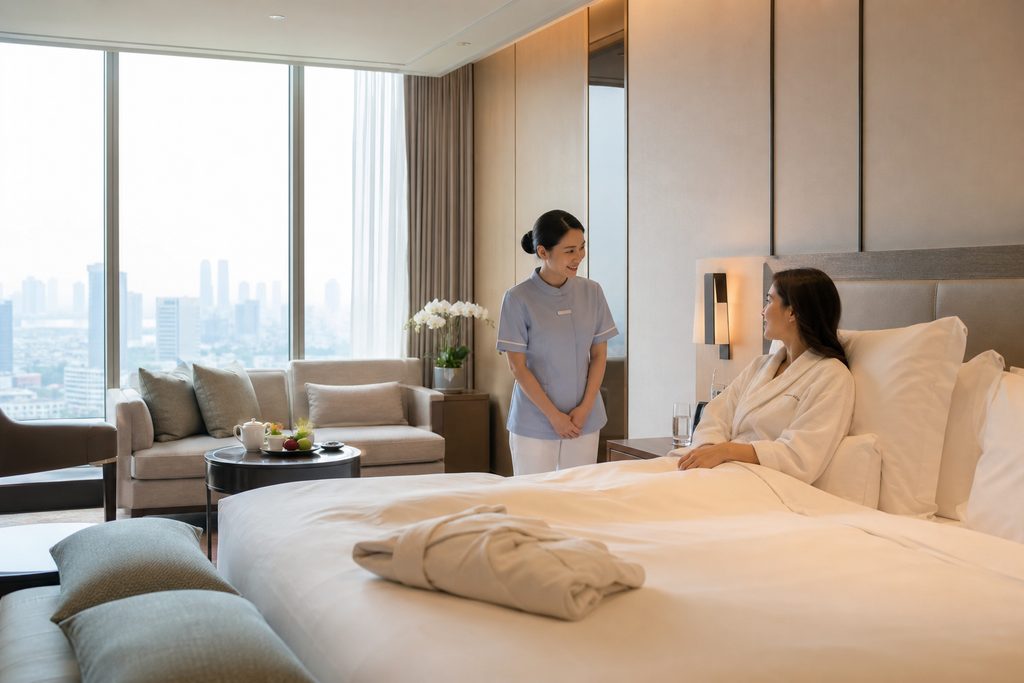 luxury post surgery recovery hotel china - medical illustration