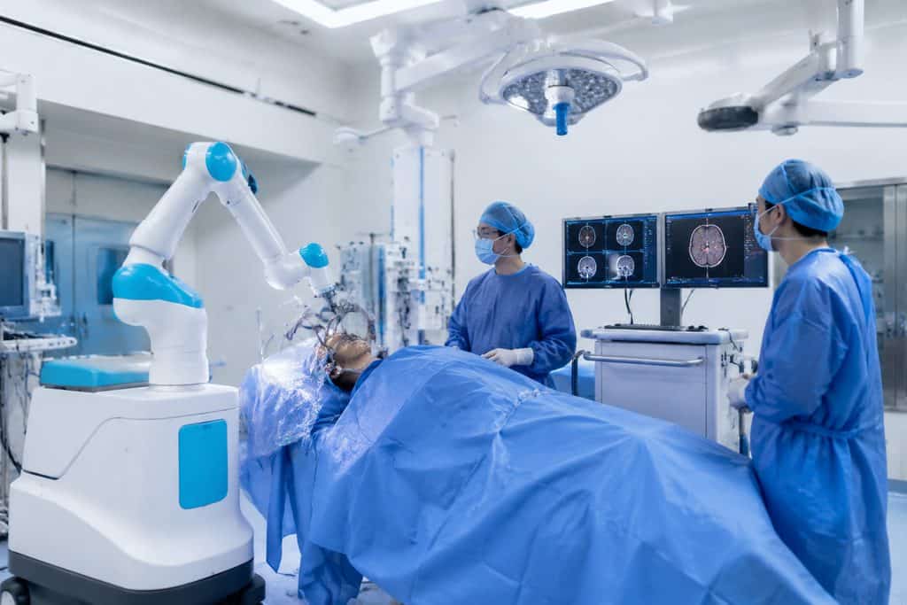 China Neurosurgery Robot: Brain Tumor Biopsy and DBS with Stereotactic Robotic Precision — robotic brain tumor biopsy co