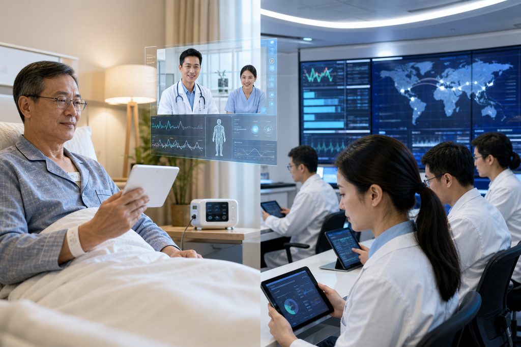 post surgery complication monitoring ser - medical illustration