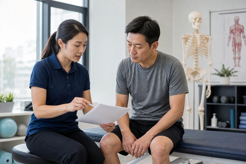 physiotherapy rehab protocol transfer Ch - medical illustration