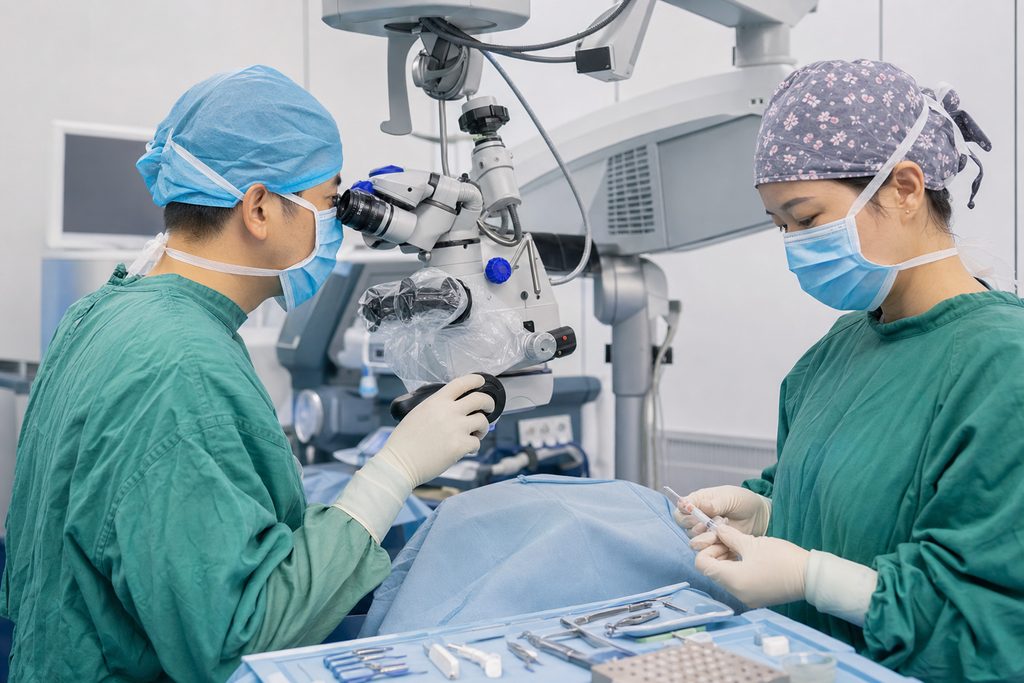 aqueous shunt surgery cost China - medical illustration