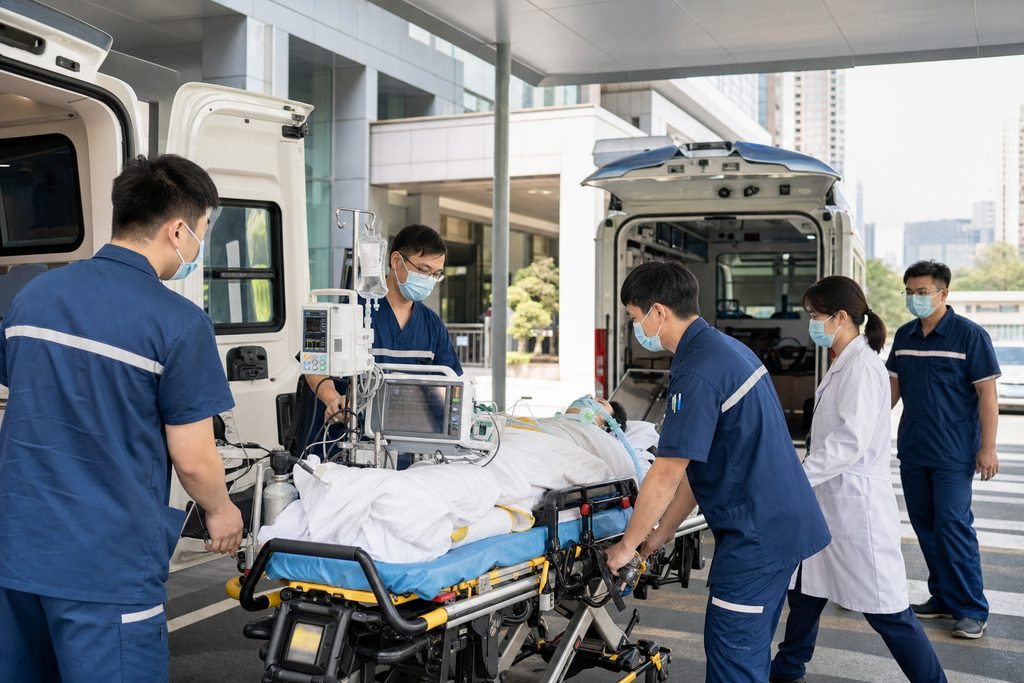 hospital to hospital transfer service Ch - medical illustration