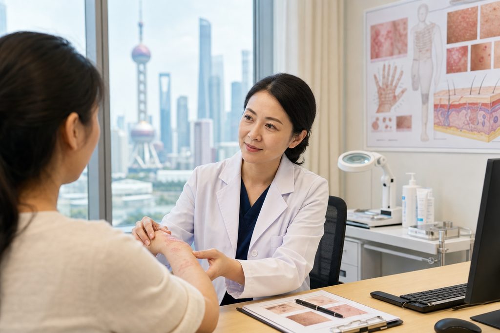 Dr Gu Hai psoriasis treatment cost Shang - medical illustration
