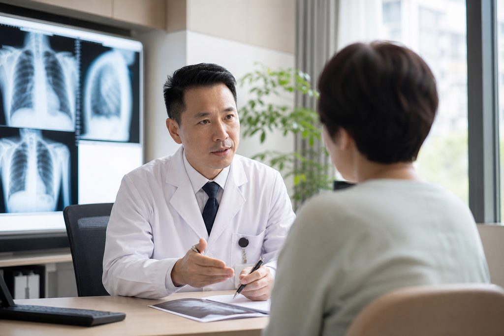 Dr Wu Yilong lung cancer targeted therap - medical illustration
