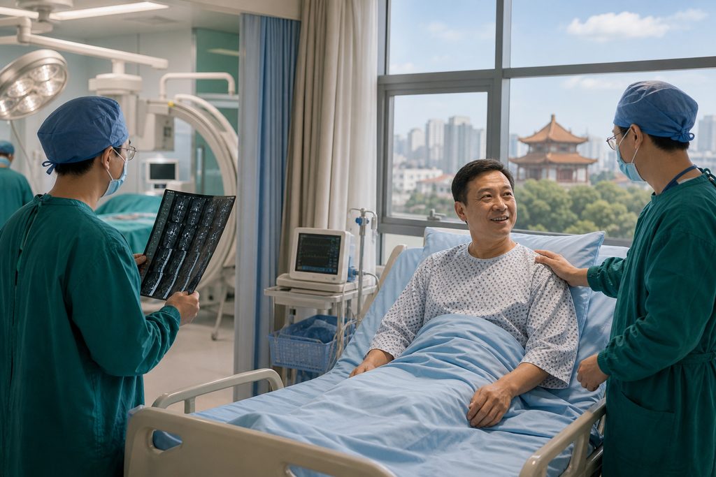 endoscopic spine surgery cost China - medical illustration