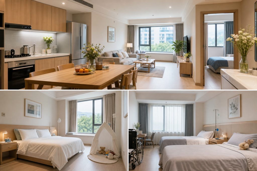 family apartment near hospital China - medical illustration