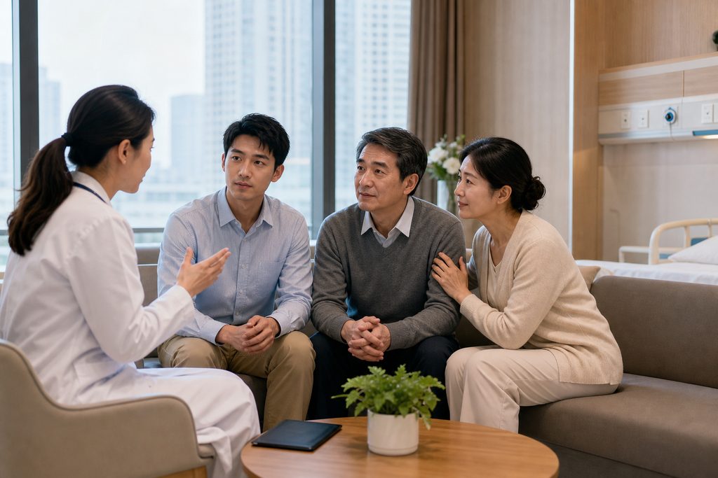 family pre surgery counseling cost China - medical illustration