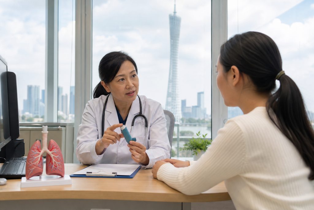 treatment resistant asthma Guangzhou cos - medical illustration