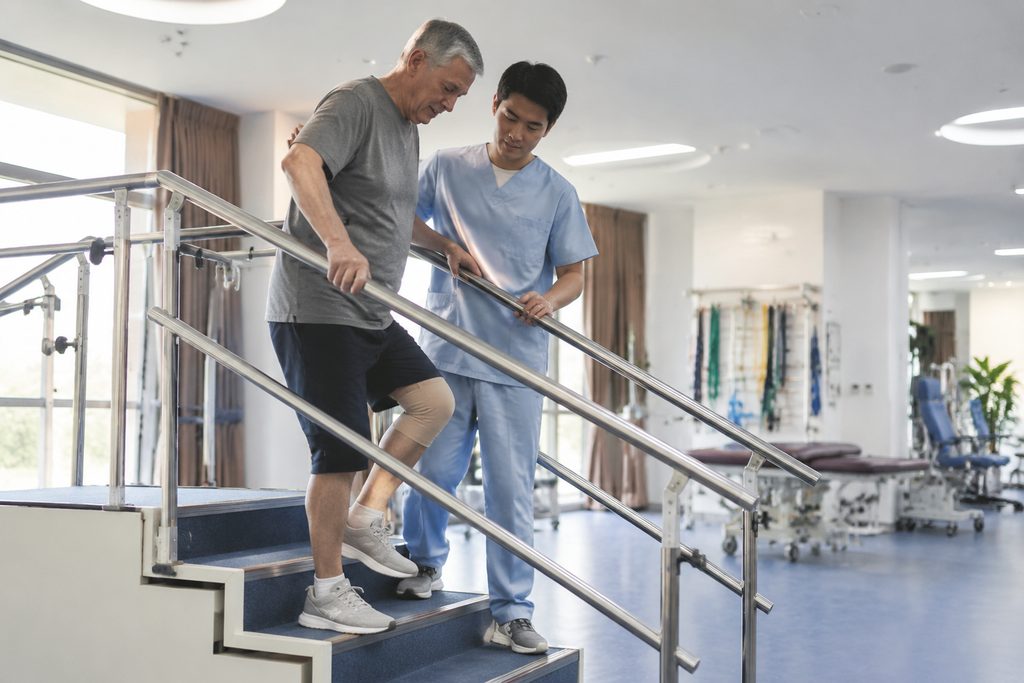 Knee Replacement Rehabilitation Service China: Physiotherapy Protocol from Day One to Walking — knee replacement rehab c