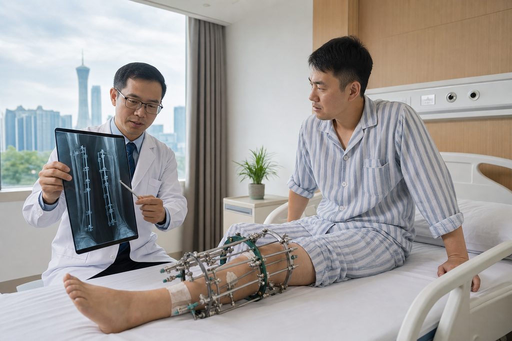 limb lengthening surgery cost China - medical illustration
