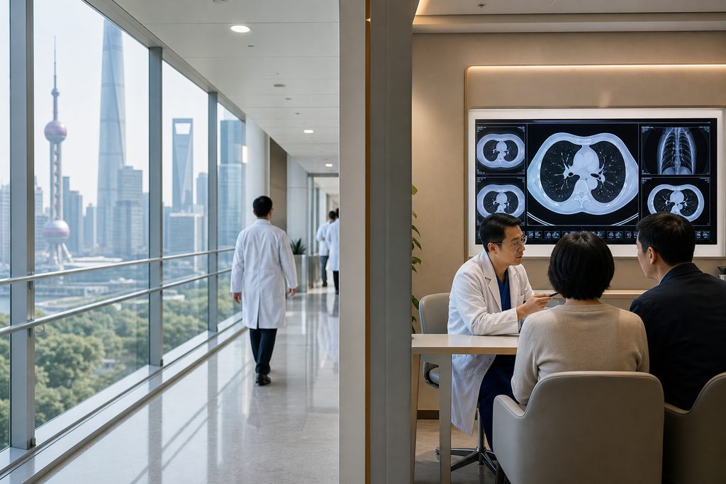 lung cancer surgery cost Shanghai Chest - medical illustration