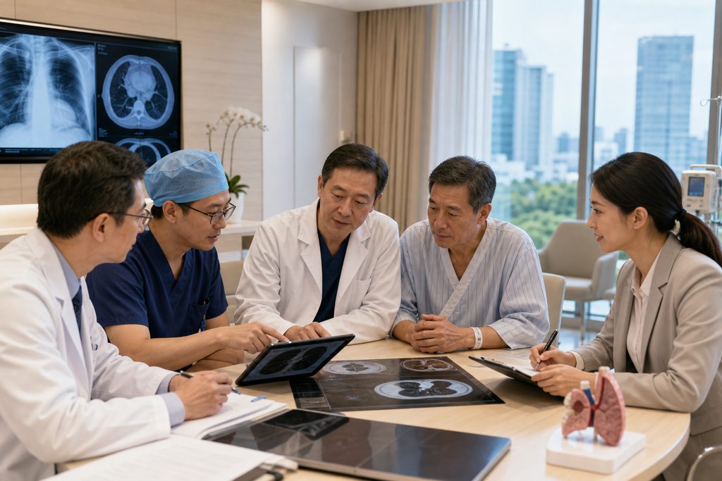 lung cancer surgery cost China - medical illustration