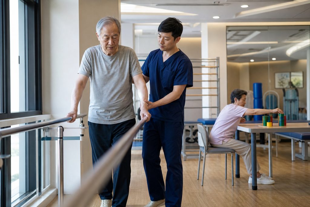 Parkinson's rehabilitation China cost - medical illustration