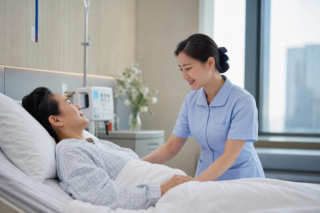 private nurse hospital stay China cost - medical illustration