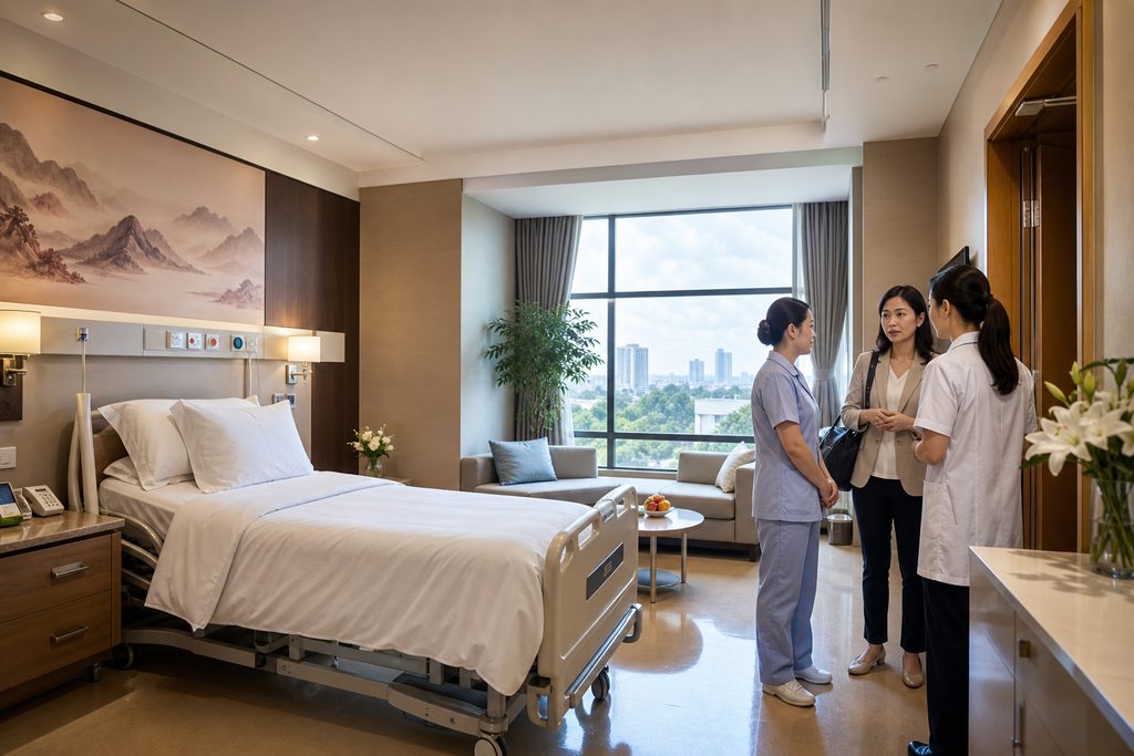 luxury private hospital room China cost - medical illustration