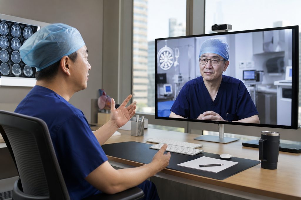 studio quality video consultation surgeo - medical illustration