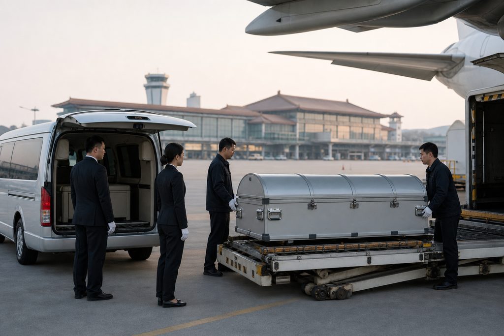 cost of mortuary repatriation from China - medical illustration