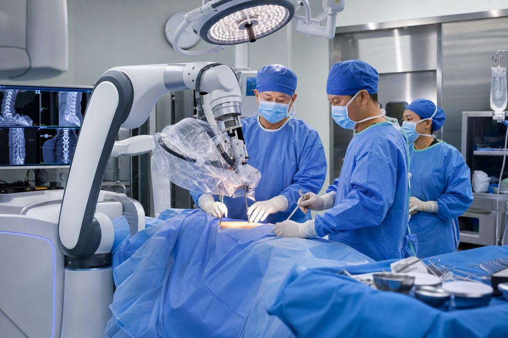 robotic spine surgery cost China - medical illustration