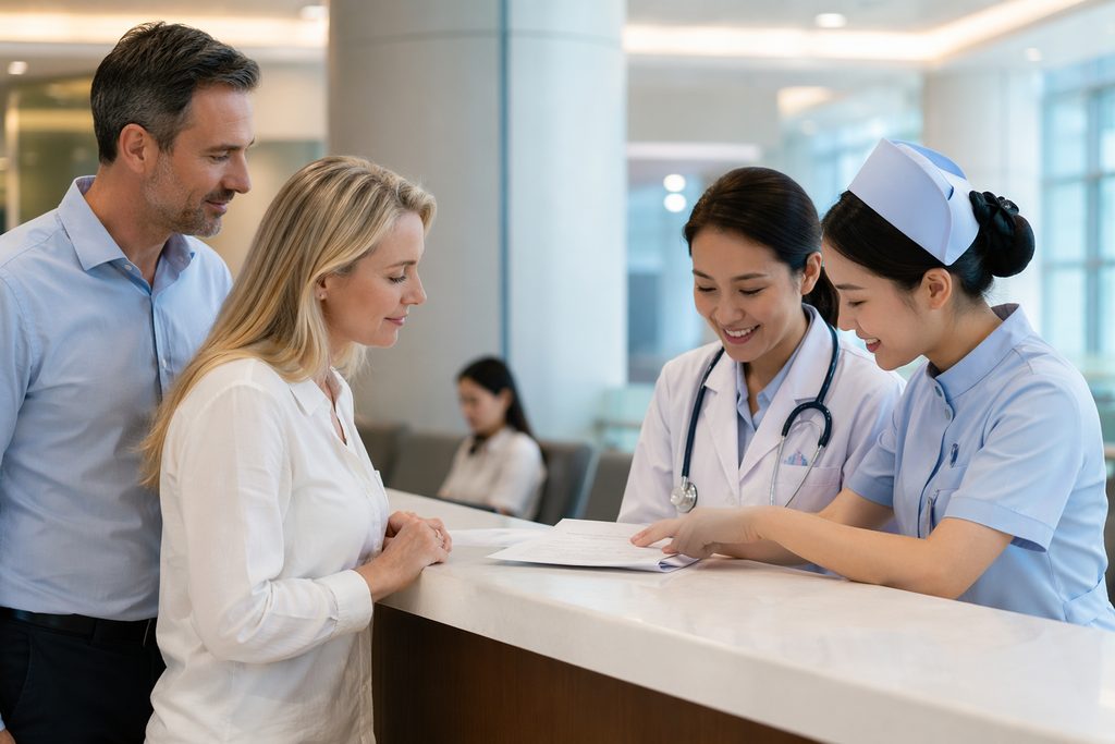 international patient department China registration - medical illustration