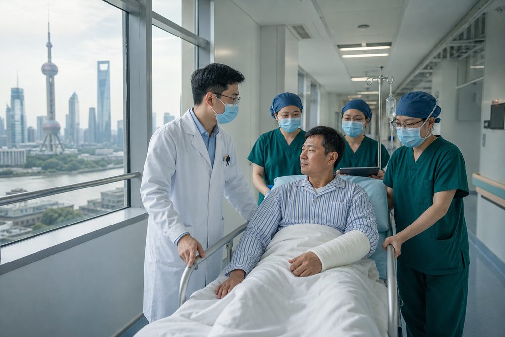 limb reattachment surgery cost China - medical illustration