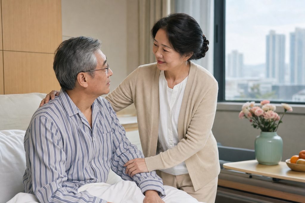 spouse caregiver support services China - medical illustration