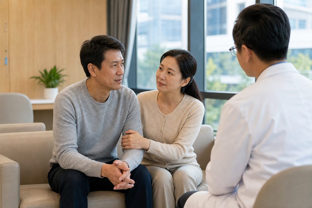 spouse support packages during cancer tr - medical illustration