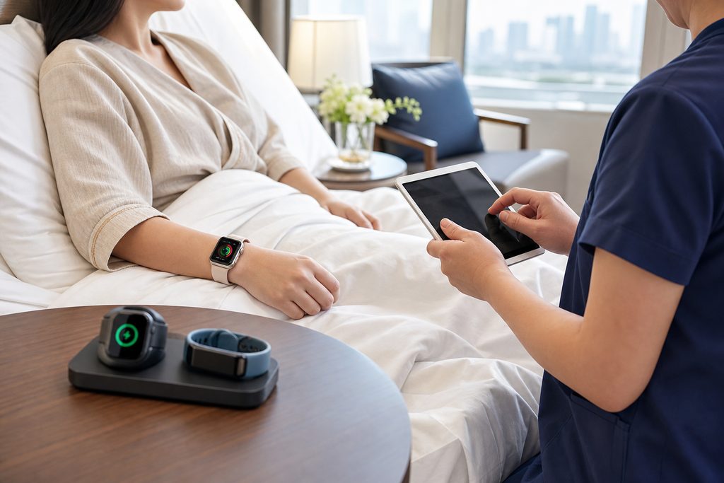 rent apple watch for post surgery monito - medical illustration