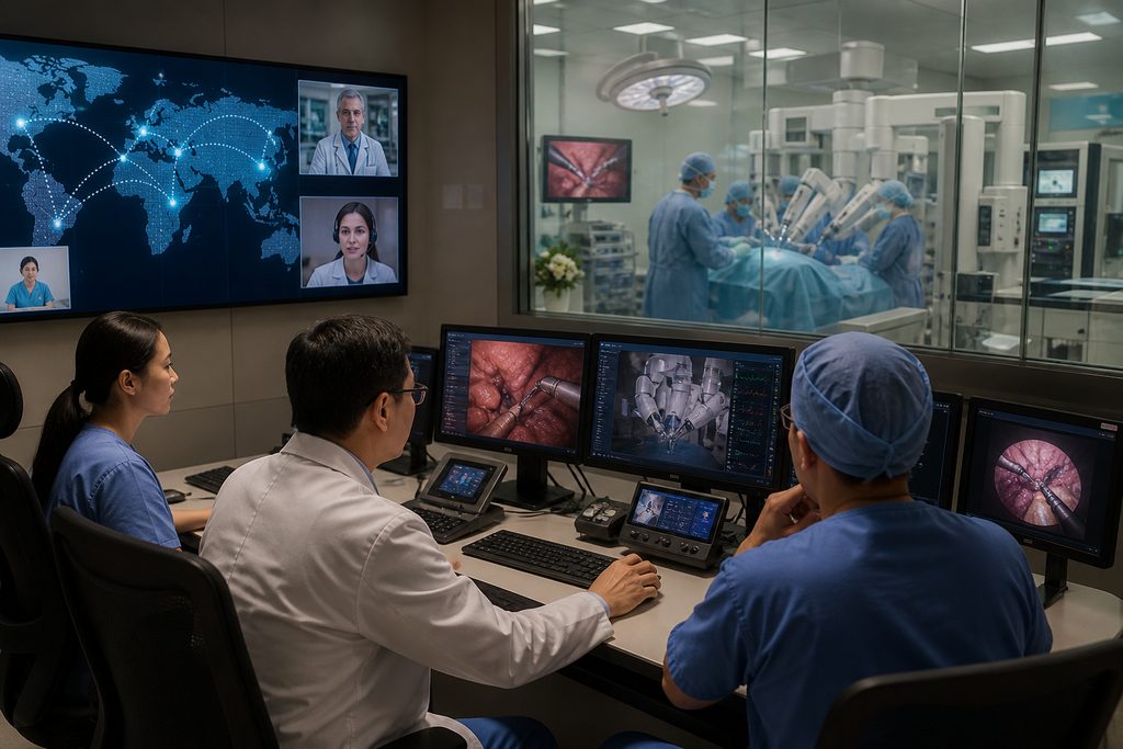 remote telesurgery cost China - medical illustration
