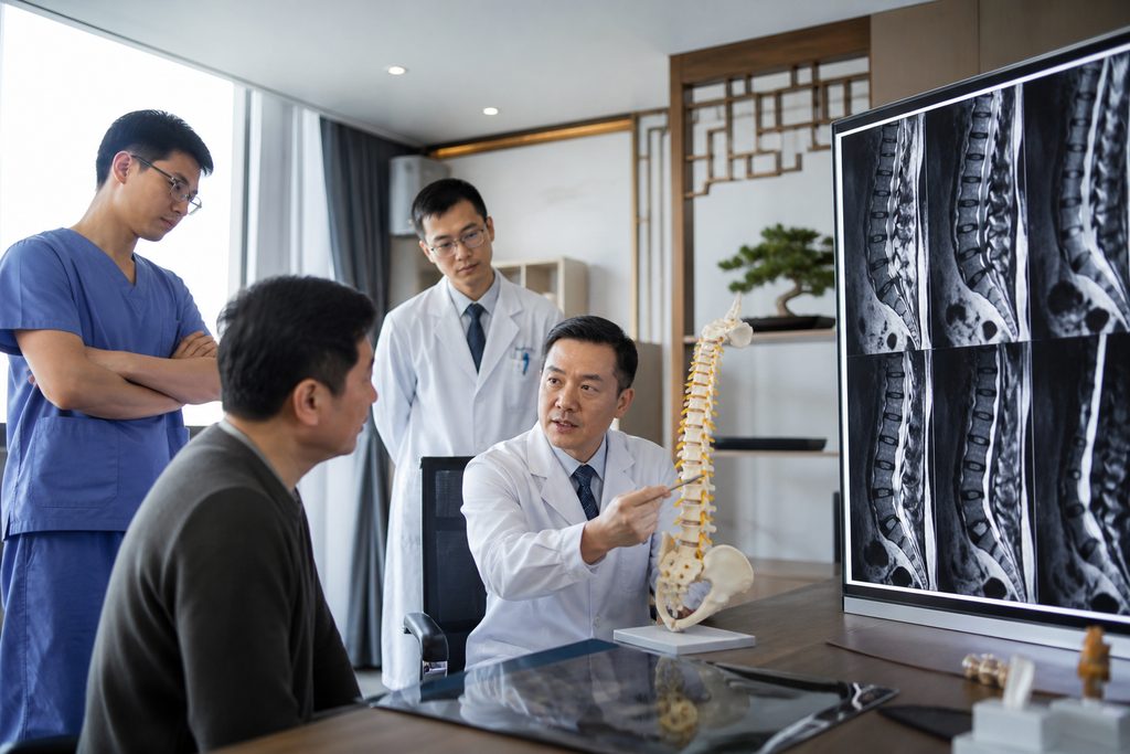 best spine surgeon for scoliosis in Chin - medical illustration
