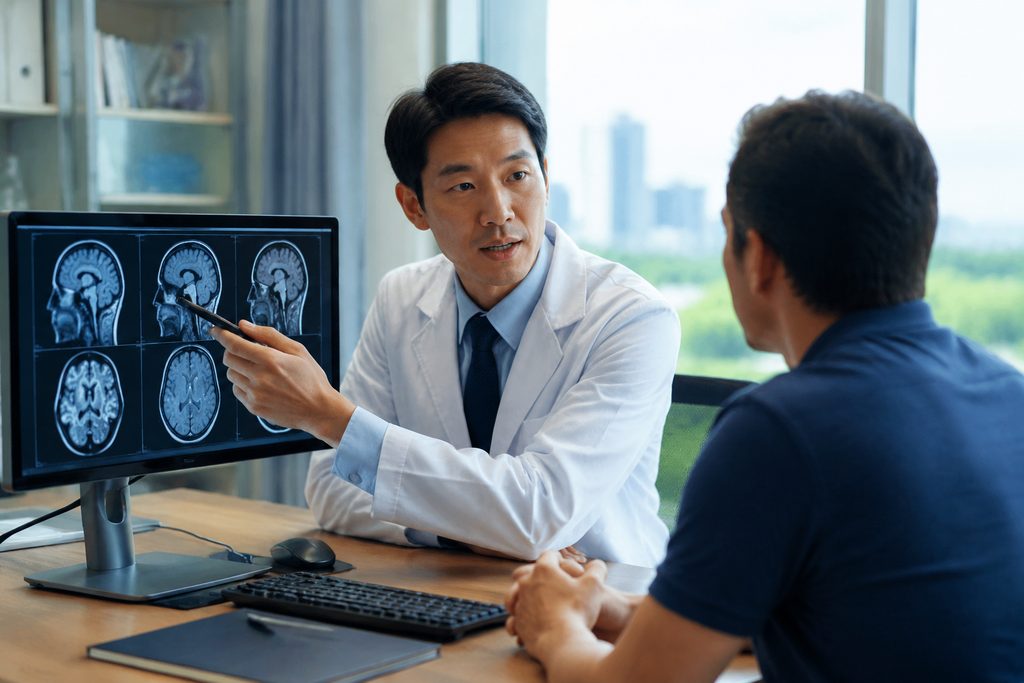 brain tumor surgery cost China - medical illustration
