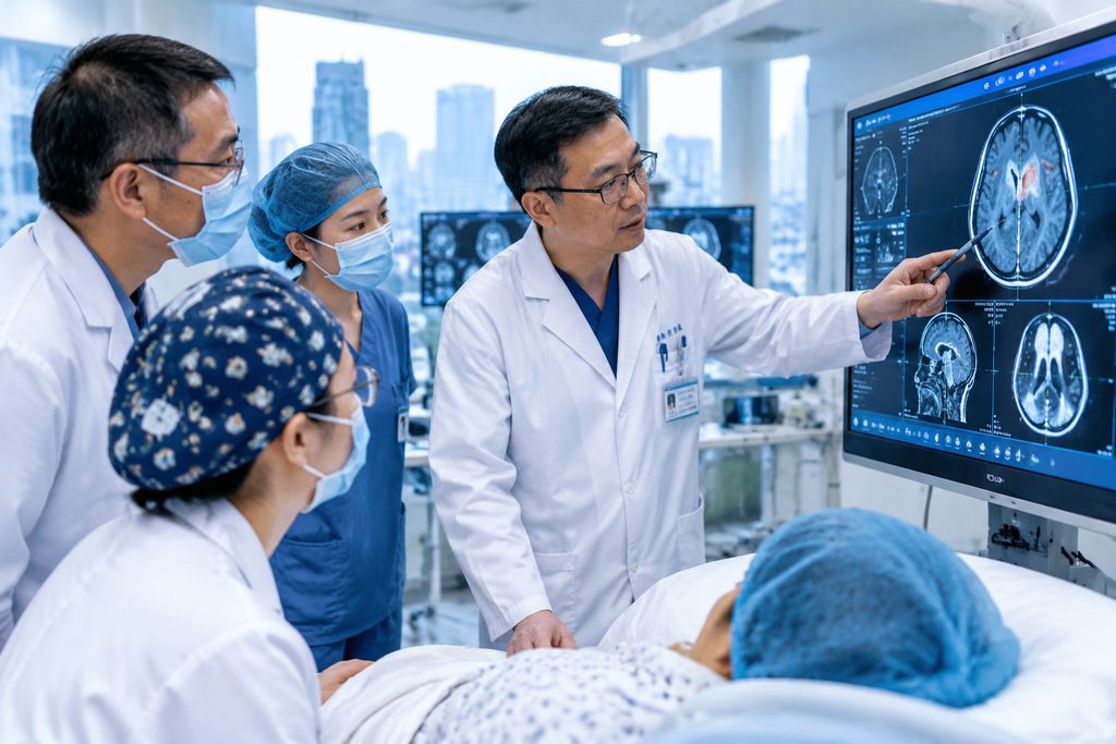 brain tumor surgery cost China - medical illustration