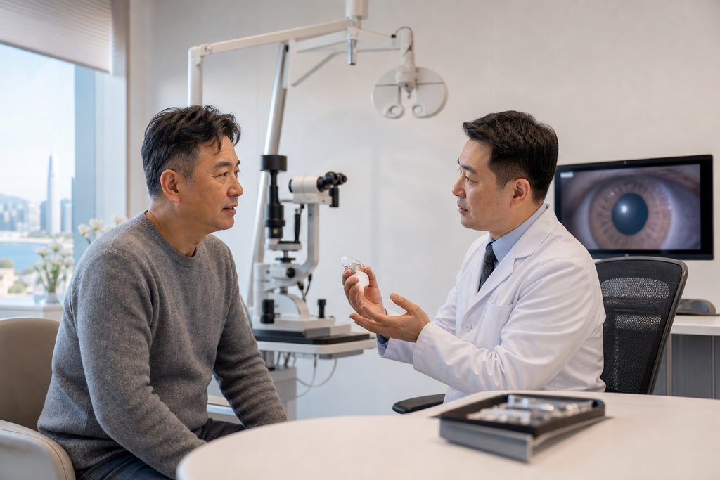cataract surgery cost China for 40 year - medical illustration