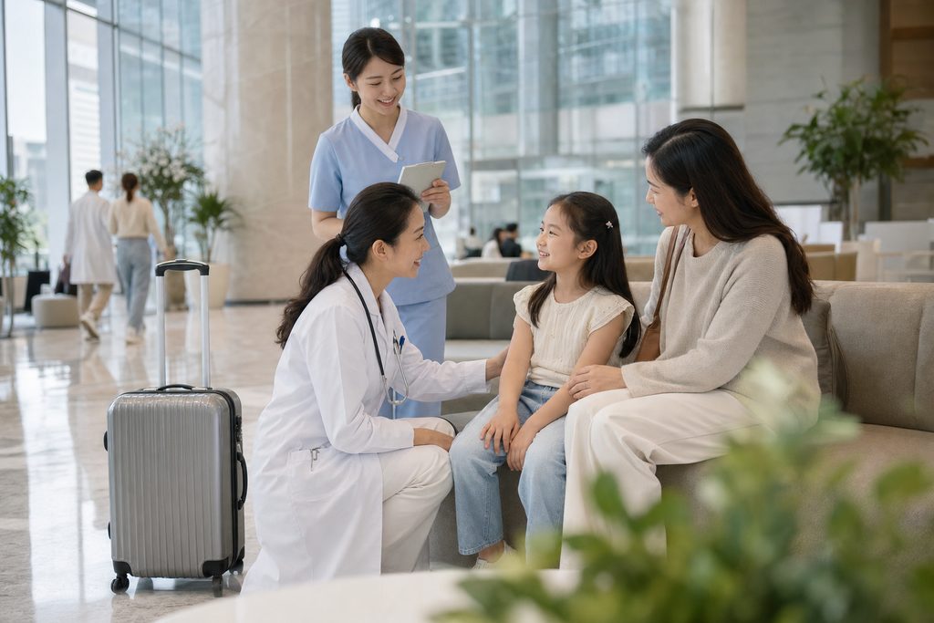 combo surgery and child treatment packag - medical illustration