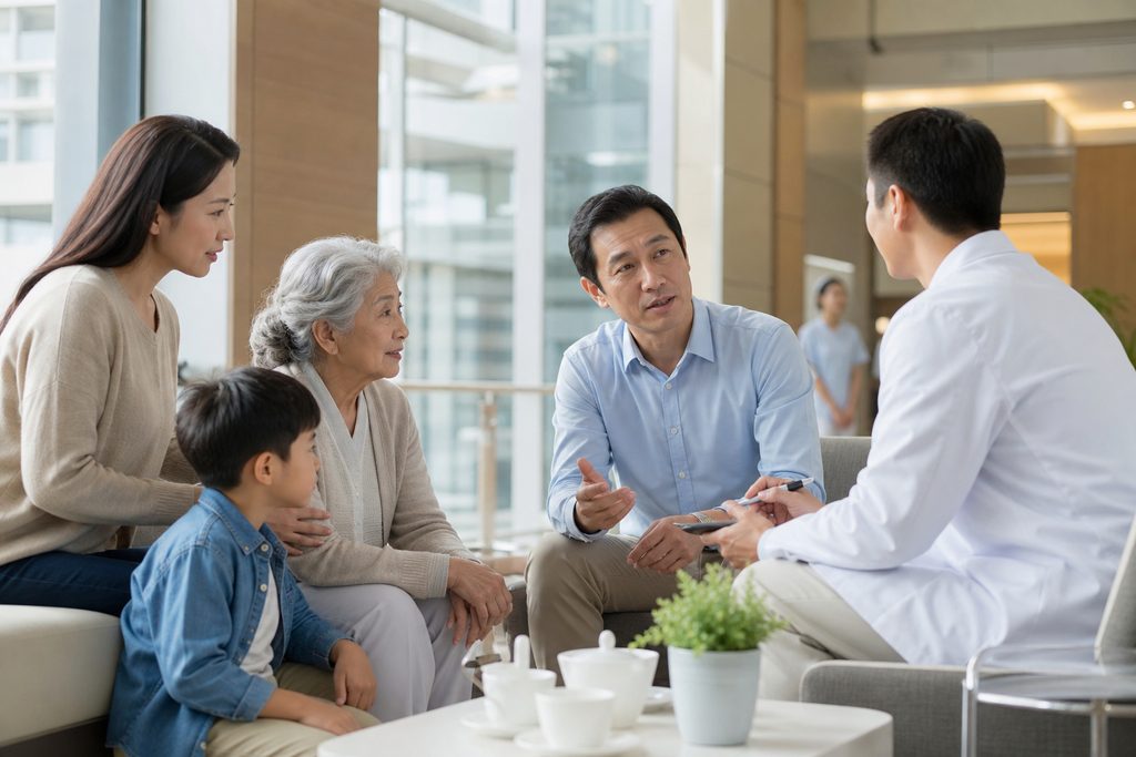 family medical tourism packages China - medical illustration