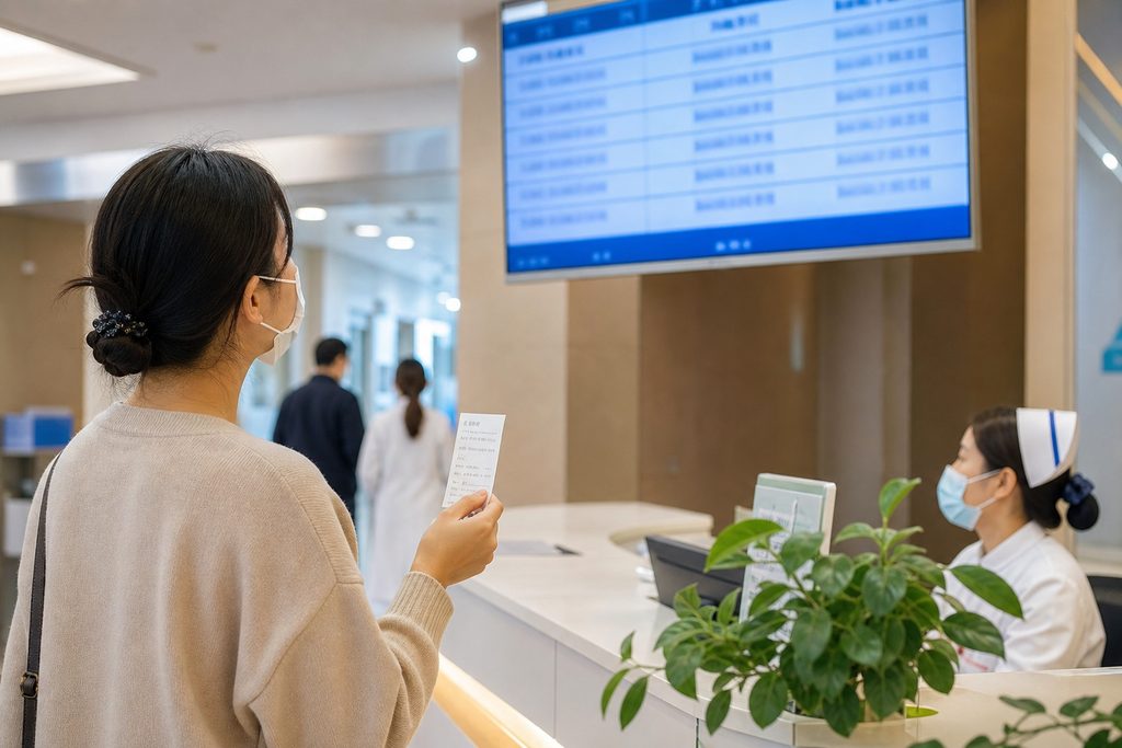 China hospital appointment codes meaning - medical illustration