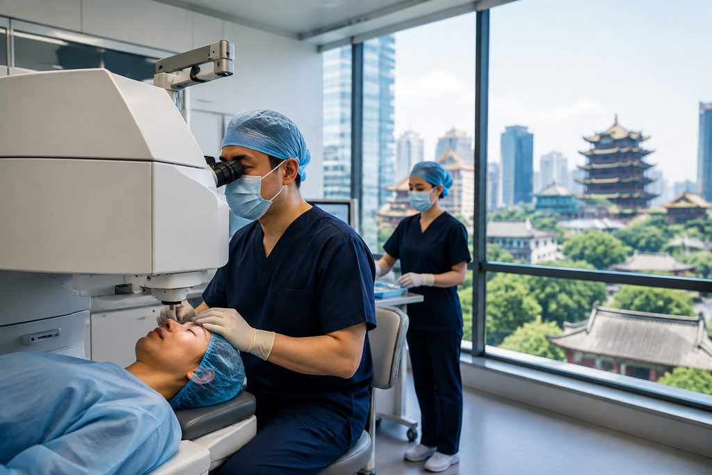 LASIK eye surgery cost China - medical illustration