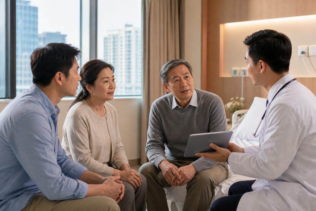 how to tell family about surgery in Chin - medical illustration