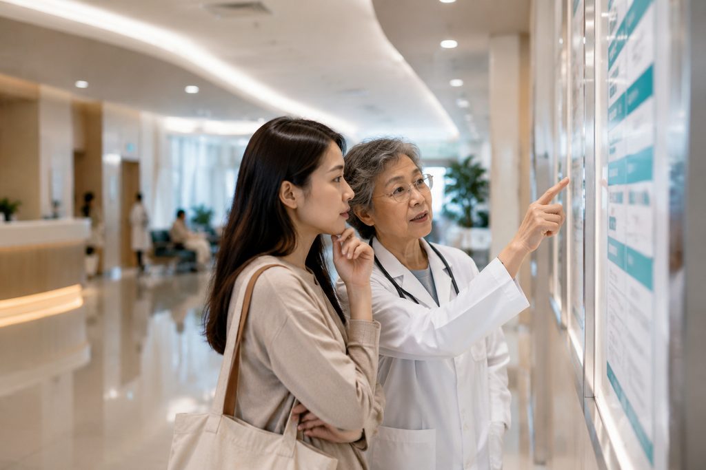 how to read Chinese hospital department - medical illustration