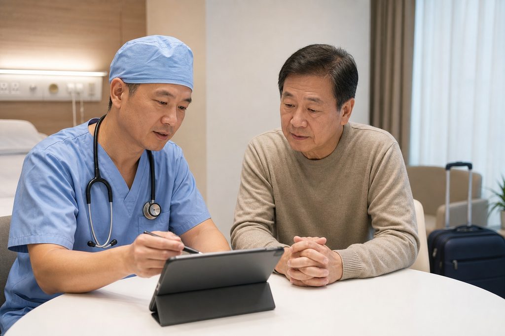 Chinese surgeon second opinion online - medical illustration